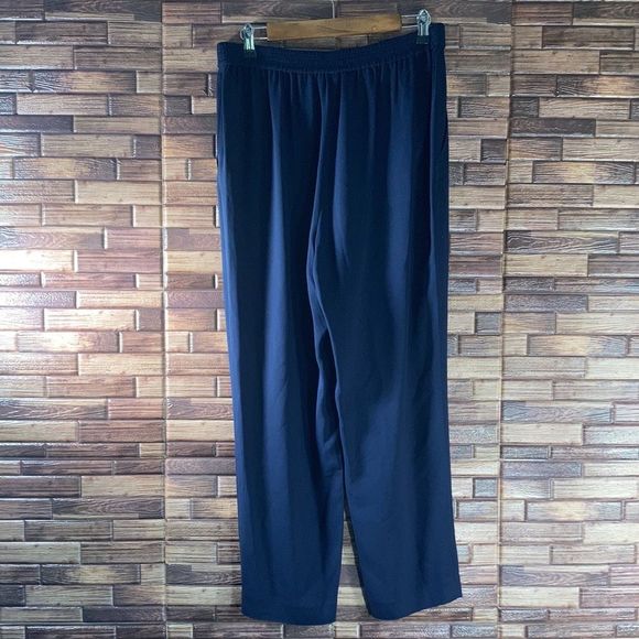 Womens Medium Navy Blue St. John Trouser Pants - Picture 2 of 12